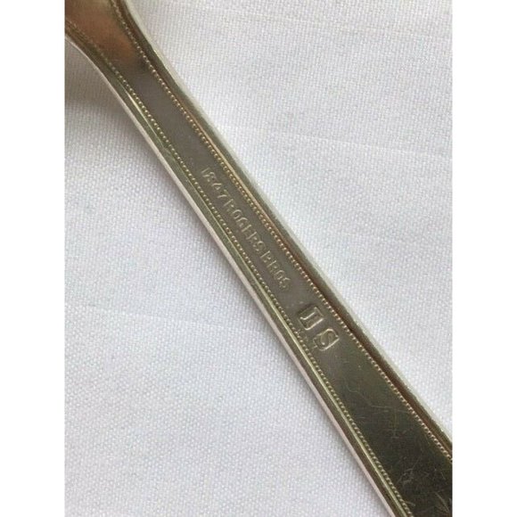 1847 ROGERS BROS INTL SILVERPLATE 7.5" DINNER FORK 1924 ANCESTRAL PATTERN  RARE - Picture 9 of 9